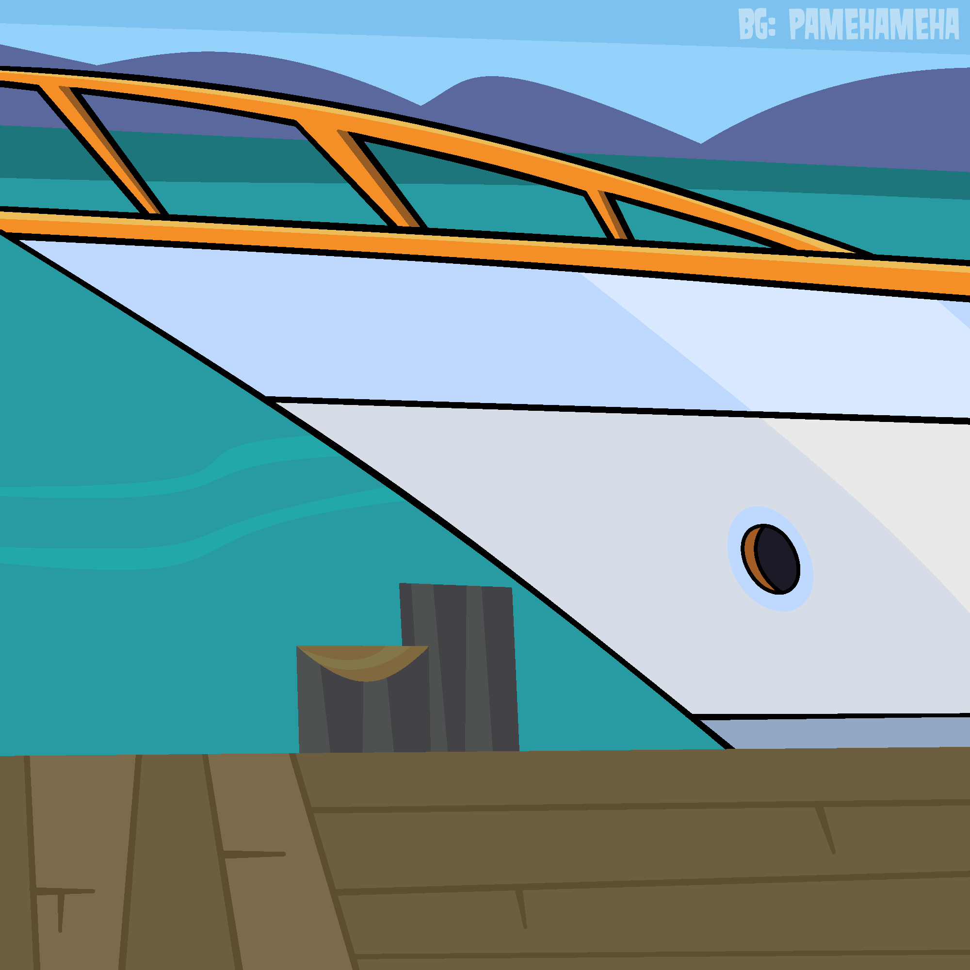 Total Drama Background - Yacht on Dock by Pamehameha on DeviantArt