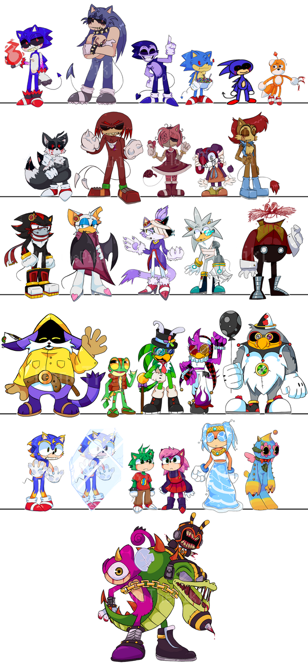 All Sonic Characters Exe