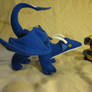 Blue dragon and a robot friend