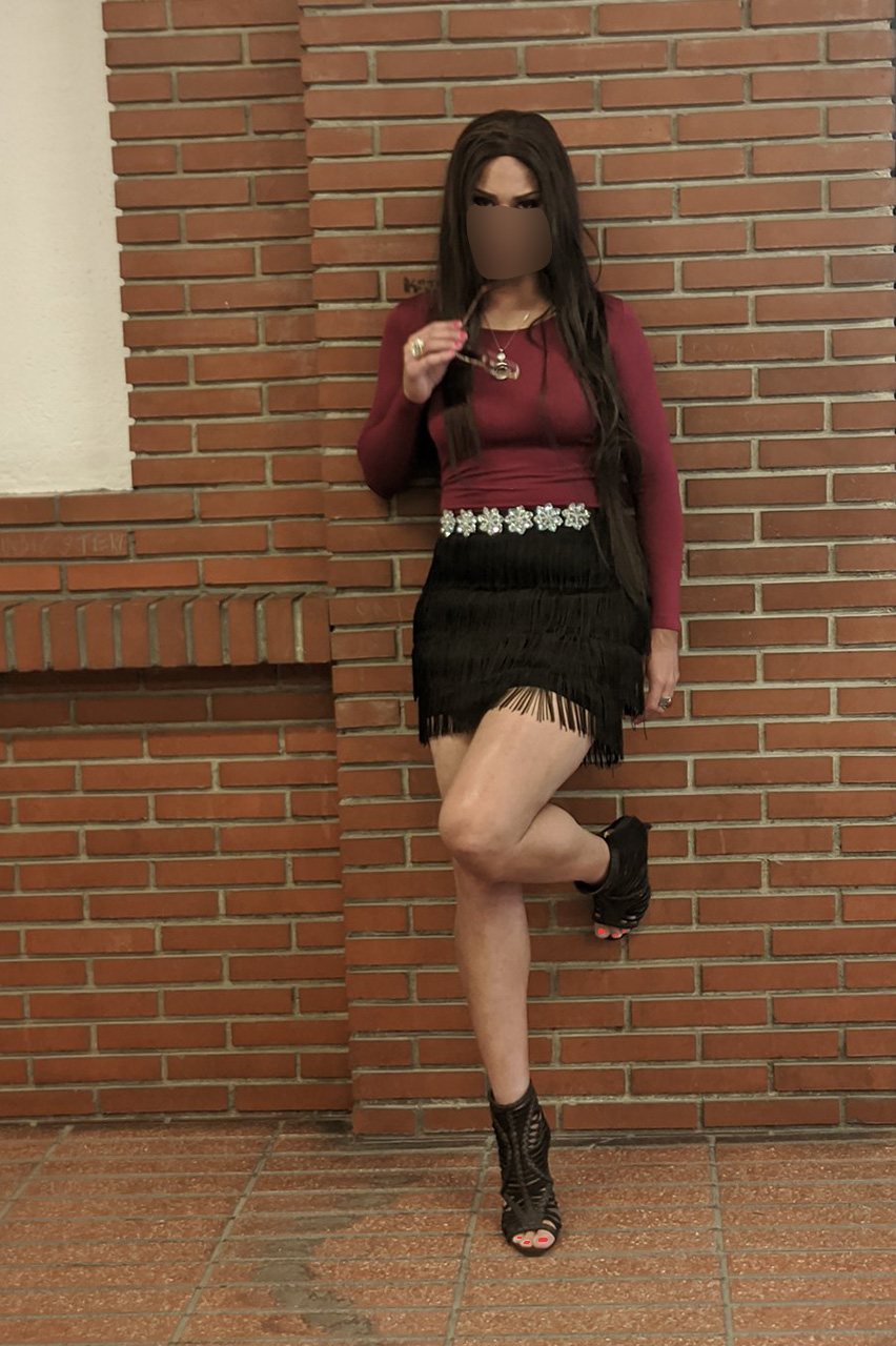 crossdresser mini dress Classic Mini Skirt from En Femme S / Black
