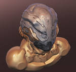 Sculptris Test: Cyborg head.