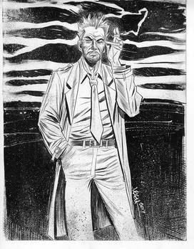John Constantine line art drawing