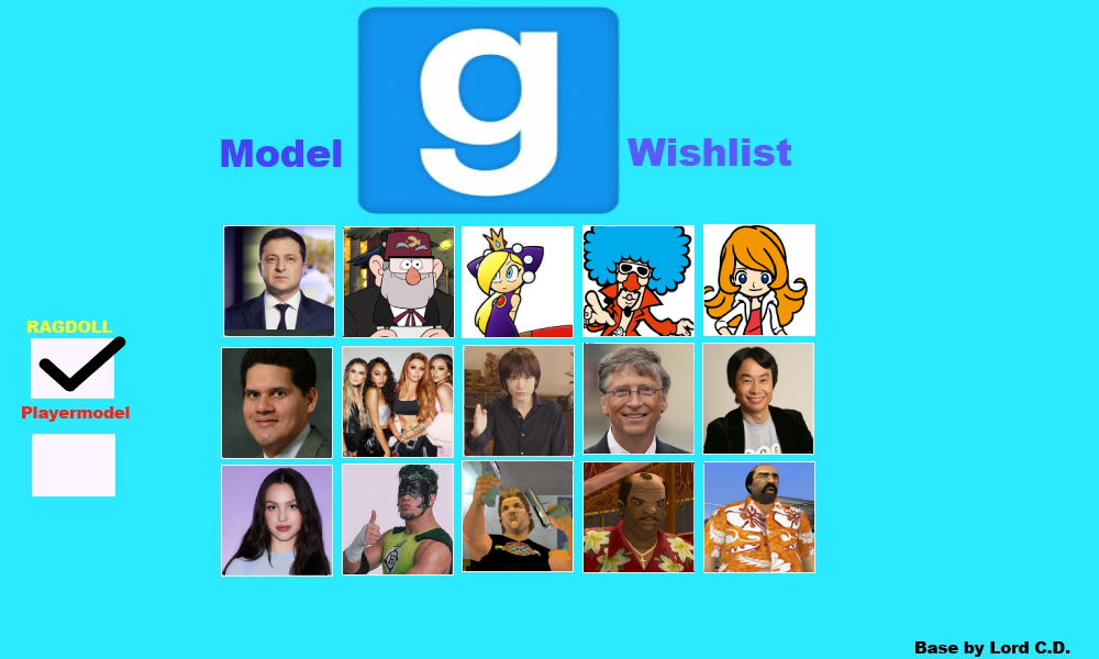 Gmod Marie Model Gmod Model Wishlist 2 by SUPERMARIO231A on DeviantArt