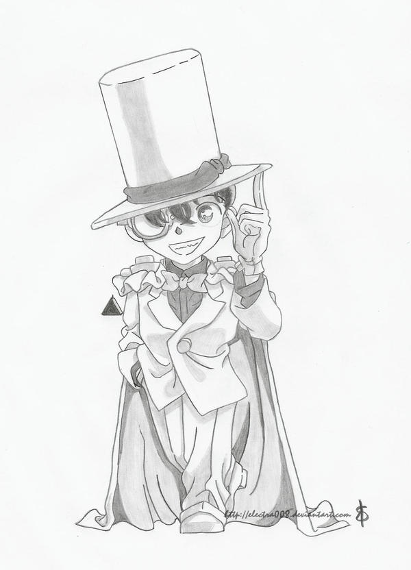 RE: Anime drawing: detective conan, shin boy pencil, super theft kaito kid, pirate king lufi — Steemit