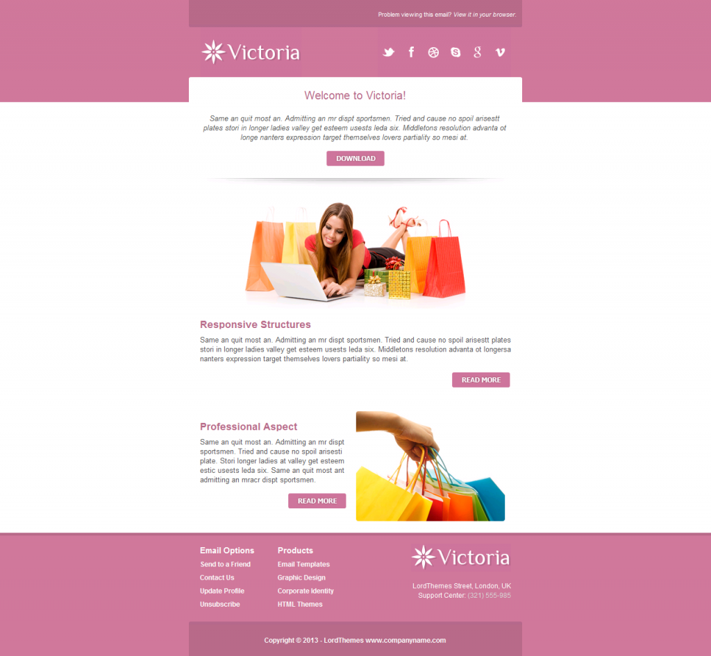 Victoria - Responsive Email Template