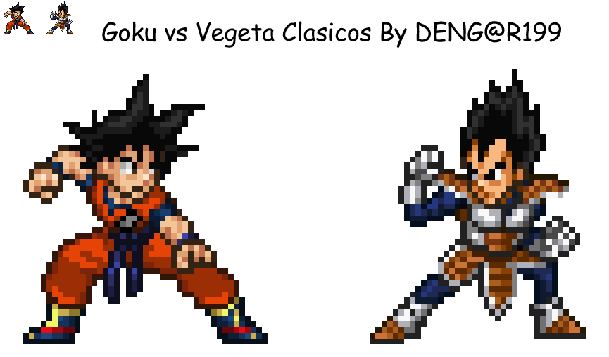 Goku Vs Vegeta Classic Jus Sprites By Dengar199 By Dengar199 On Deviantart