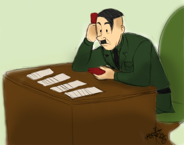 Hitler playing Solitaire