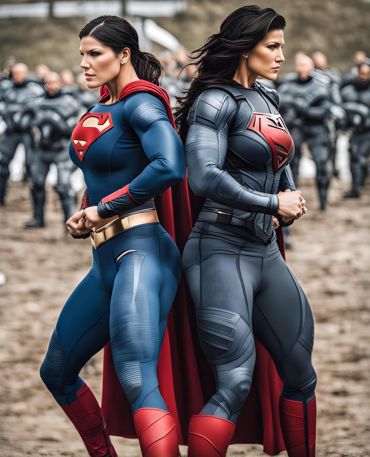 In Battle - Superwomen from Earth 08 and Earth 13 by Priyasneha on