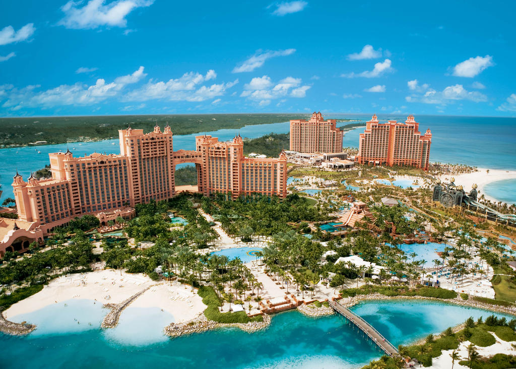 Aerial of Atlantis, Paradise Island, Bahamas  