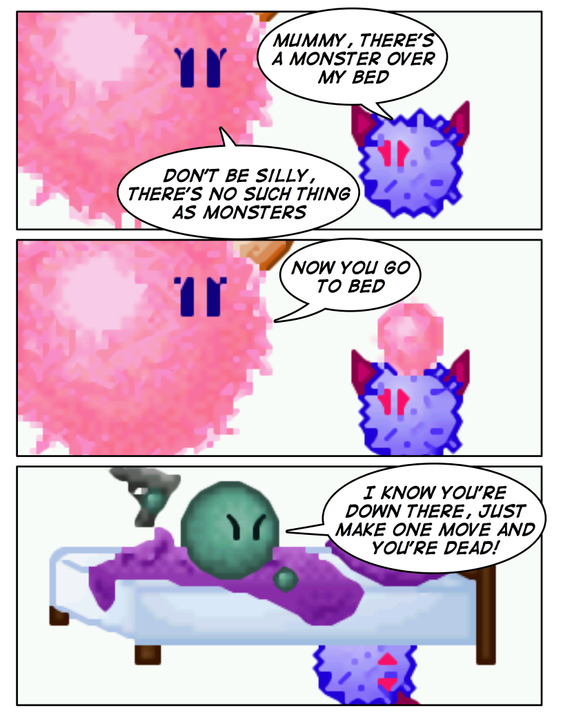 Emoticomic: Monsters Above the Bed