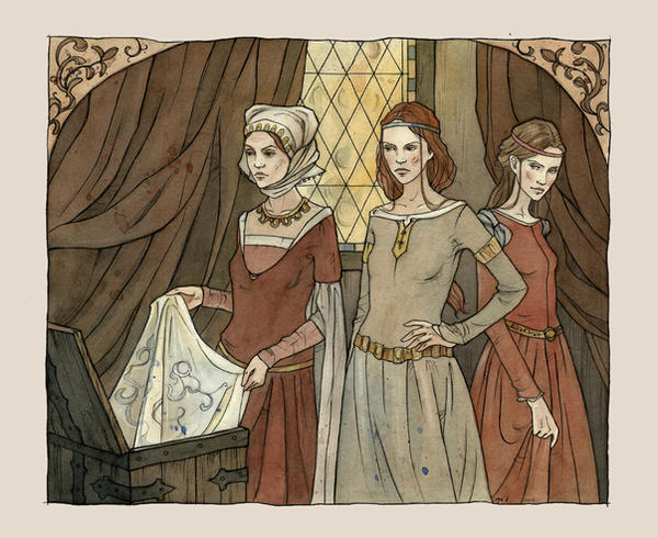 stepmother with daughters by LiigaKlavina