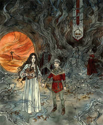 Annabel and Ash in the court of the Unseelie King