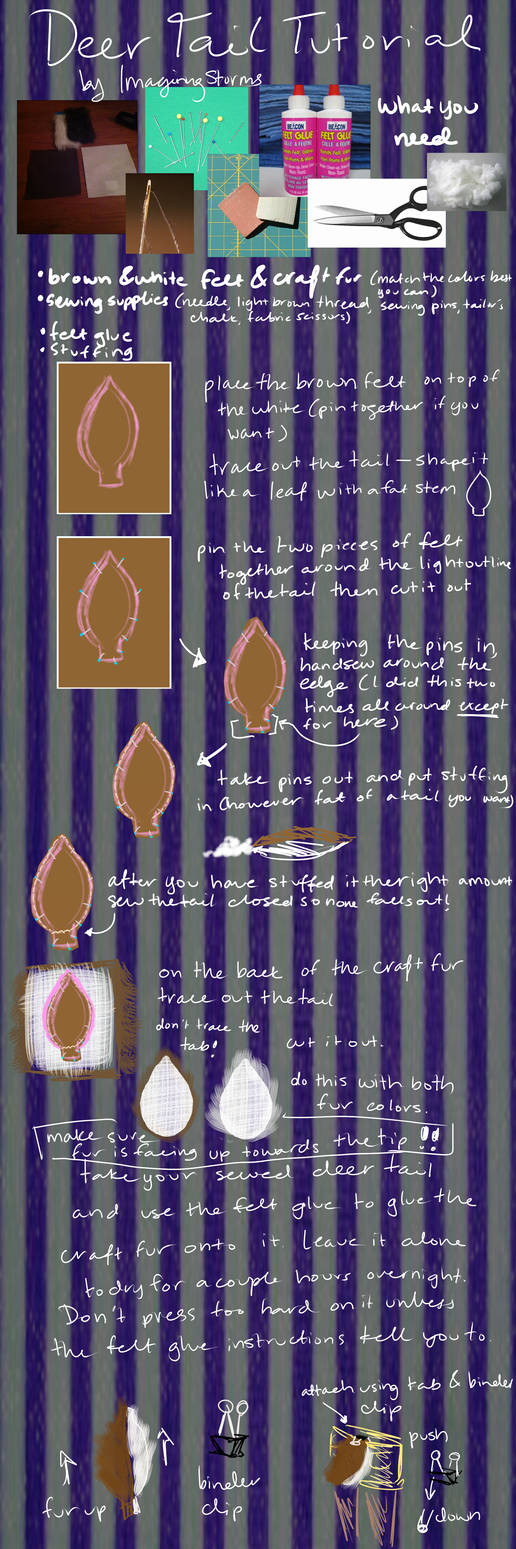 Deer Tail Tutorial by ImaginingStorms