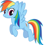 Rainbow Dash Hovering