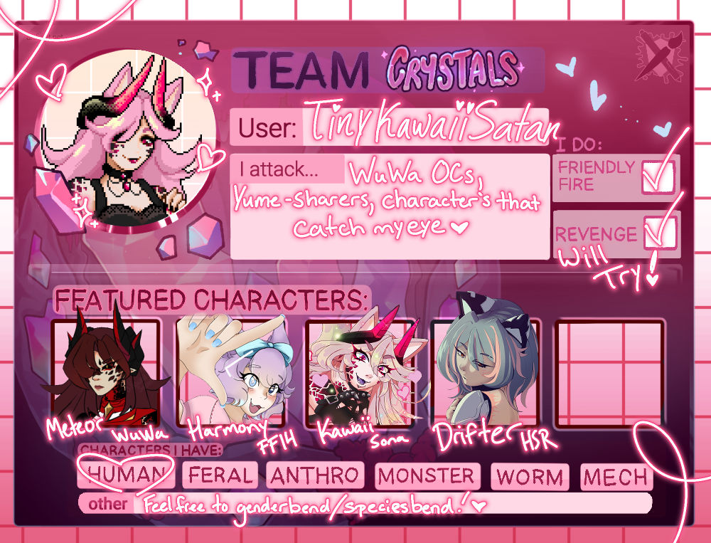Art Fight 2025 Team Crystal Card by TinyKawaiiSatan on DeviantArt