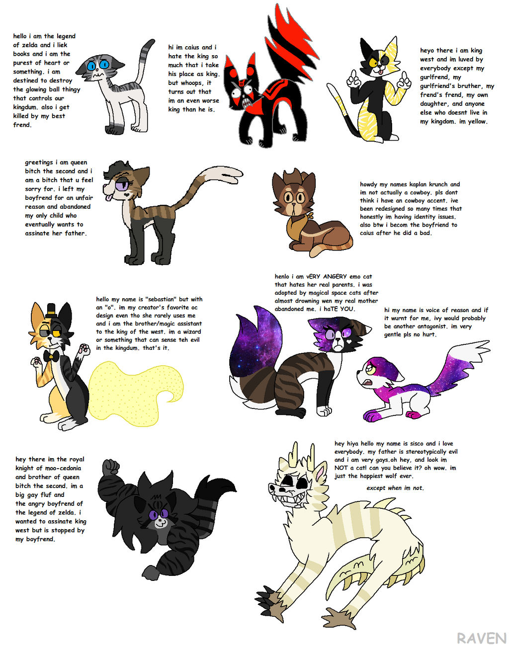 My Characters in a Nutshell - OC Meme by Raven--Splash on DeviantArt