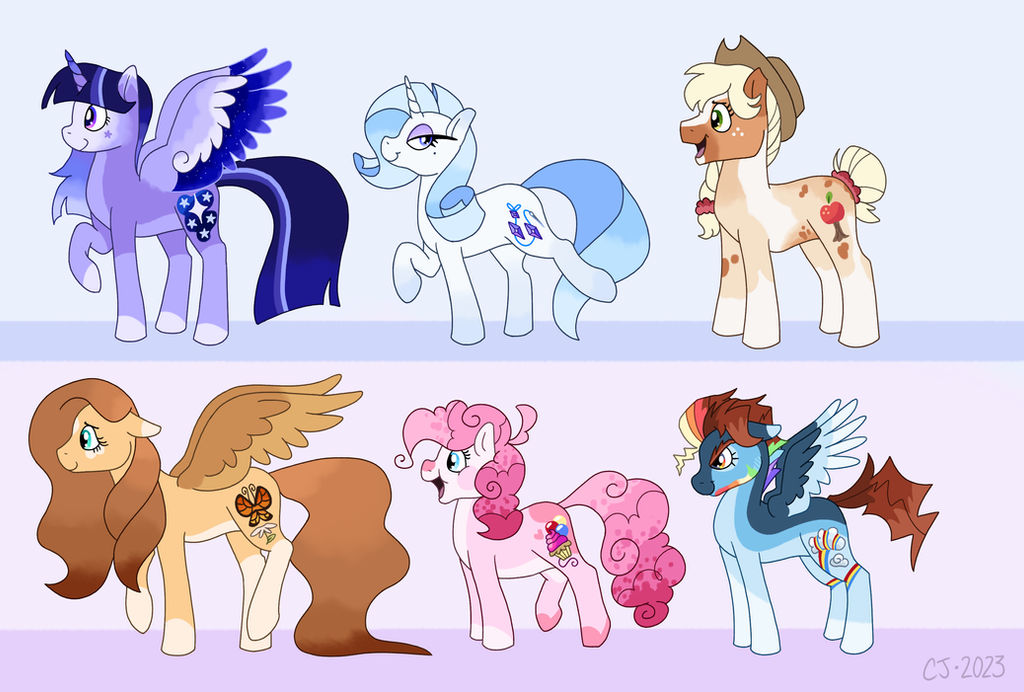 MLP FIM: Mane 6 Redesigns by Raven--Splash on DeviantArt