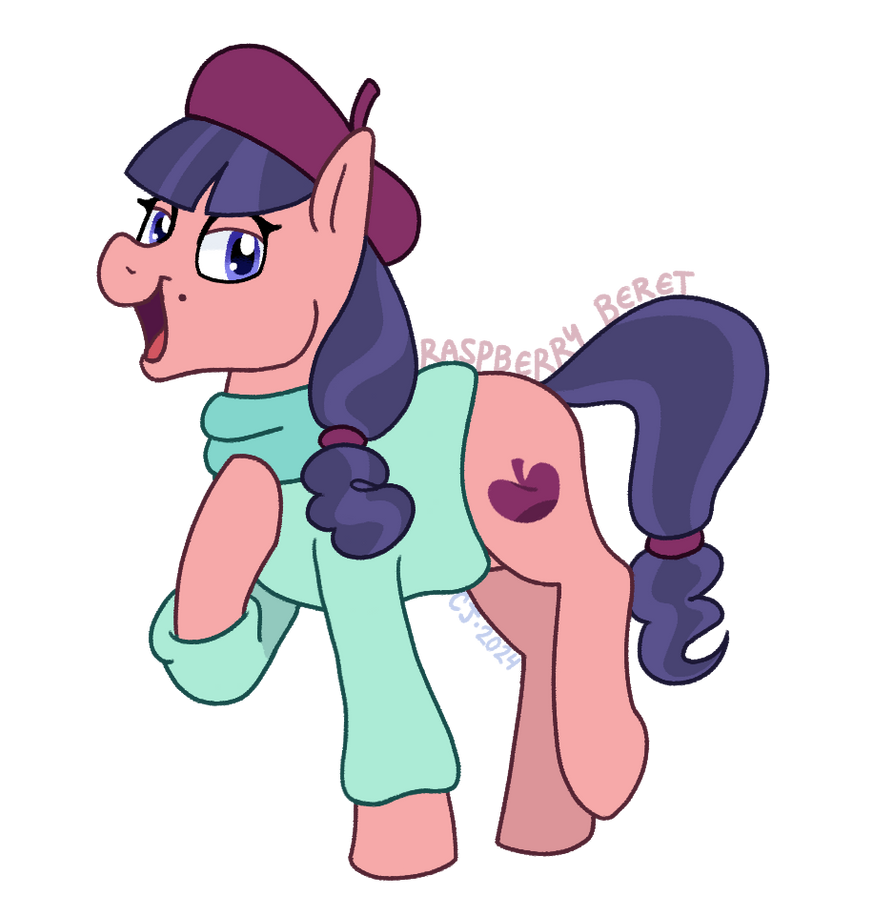 Mlp Blown Raspberry MLP BG Ponies - Raspberry Beret by Raven--Splash on DeviantArt