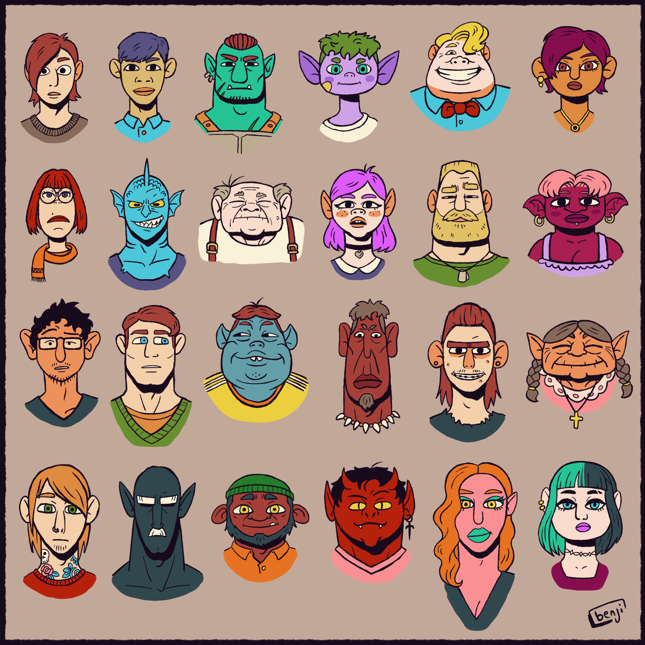 Character head practice #1 by BenjiMakingArt on DeviantArt