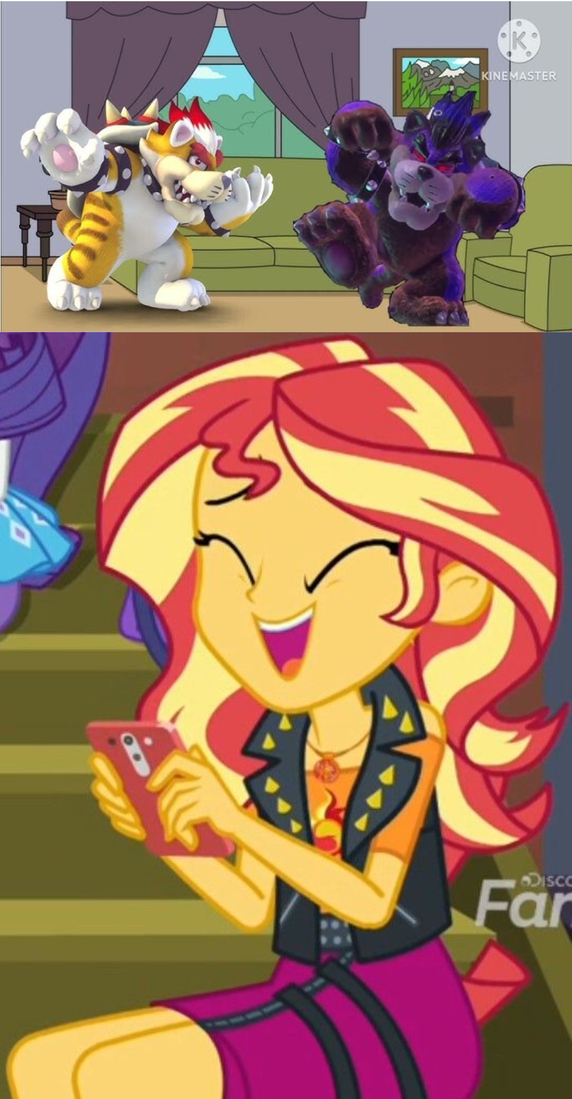 Dark Meowser Deviantart Roo Sunset Shimmer Laughs At Dark Meowser Being Gd by RainbowDashFTLDBFTL ...