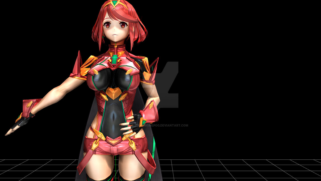 Pyra Hand Extended Pyra Render WIP (Waving) by trombonepog on DeviantArt
