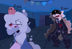 Swapped Bubble as Claire and Xister as Alice