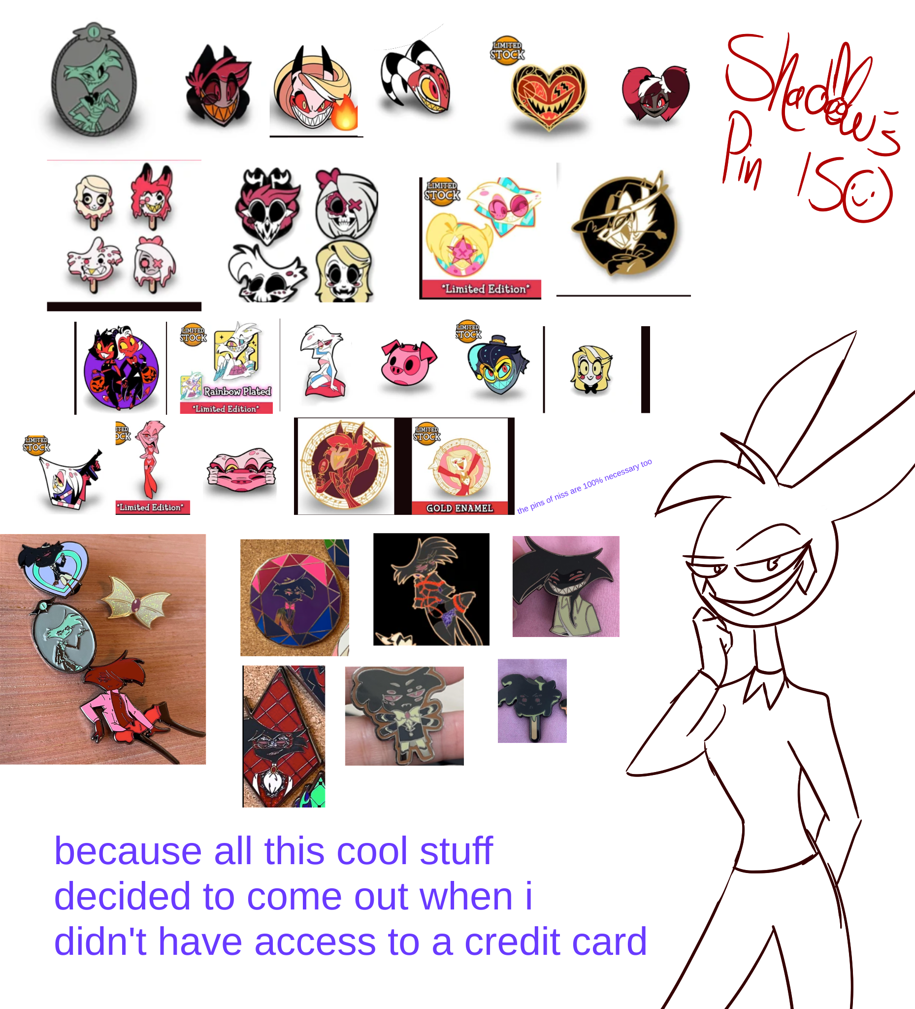 Shadow's Hazbin Pin ISO or Wishlist for funsies by ShadowIsOnCrack on  DeviantArt