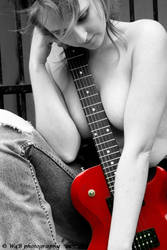 Michelle: red guitar