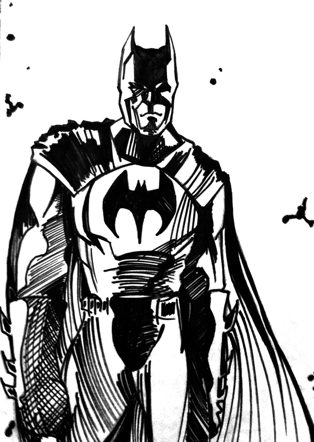 Batman Ink drawing by IsaacVdA on DeviantArt