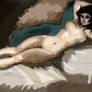 La Maja desnuda (copy of Goya's painting)