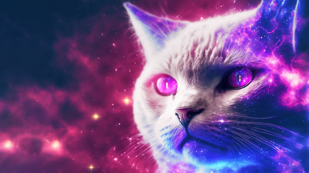 Cat Colorful Digital Art