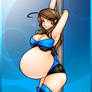 CM|Pregnant Poledance