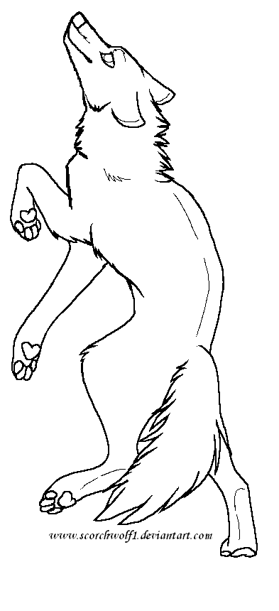 Dancing Canine Lineart