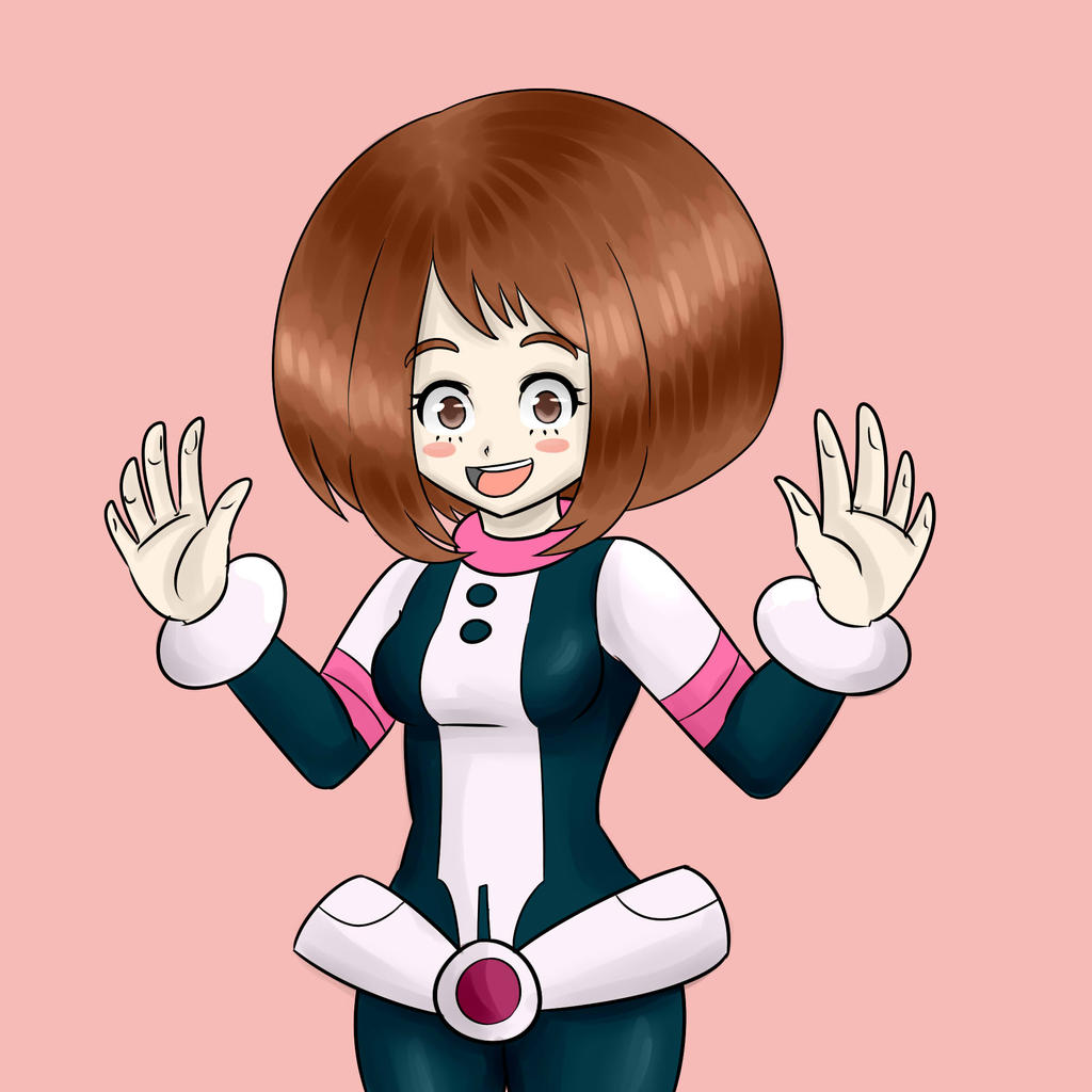 Ochako Uraraka by DrawANeko on DeviantArt