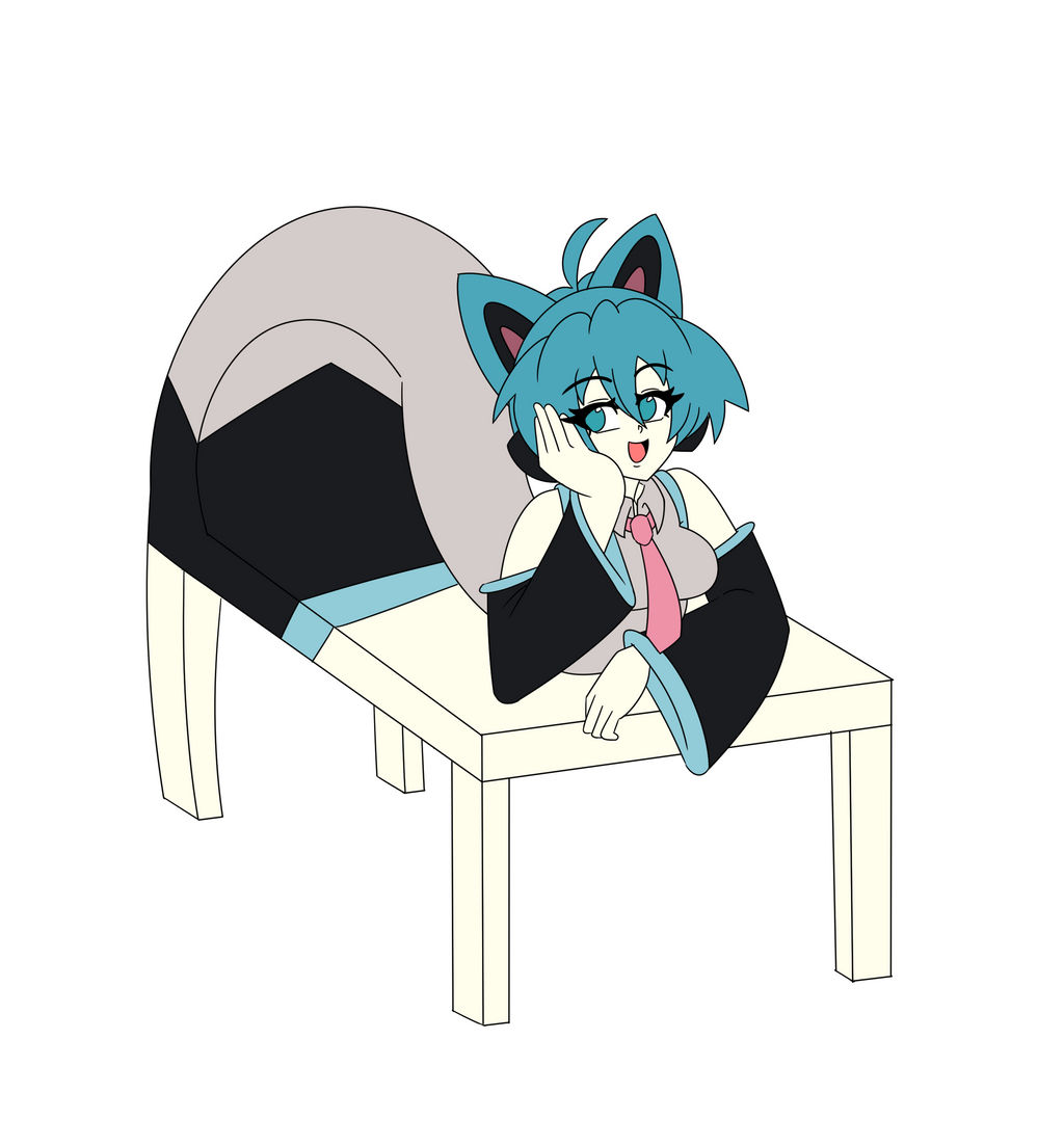 Hatsune Miku as a Table(Open Commisions) by DrawANeko on DeviantArt