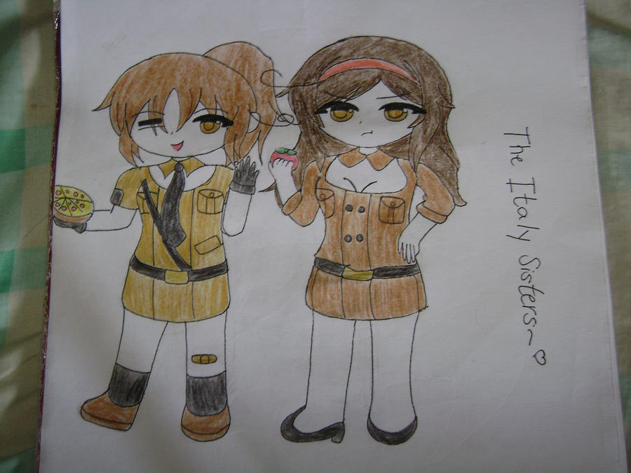 Chibi Fem!Italy and Fem!Romano