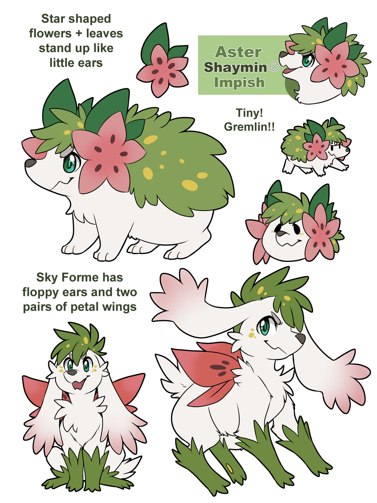 WG - Shaymin Forms by SpaceyPaints on DeviantArt