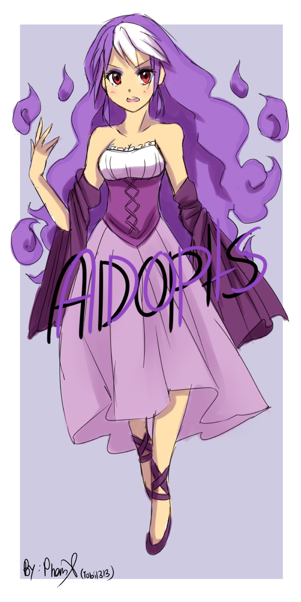 ::Adopts:: Hair-In-Purple-Fire Witch (SOLD)