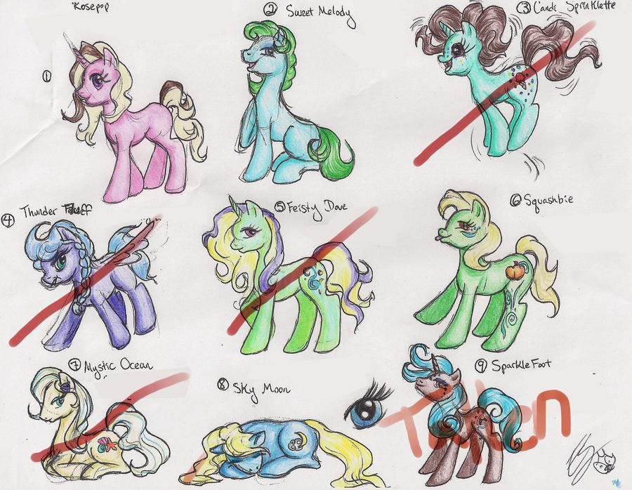 MLP FiM: Mares- Point Adopts -2 left!- by LWCadoptables on DeviantArt