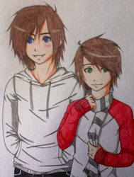 Jeff the killer and Liu. (Before Insanity)