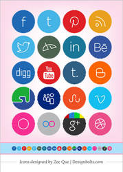 Free Cute Minimalist Social Media Icons