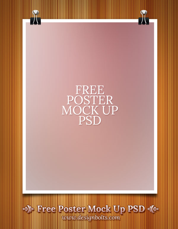 Free Poster Mock Up PSD