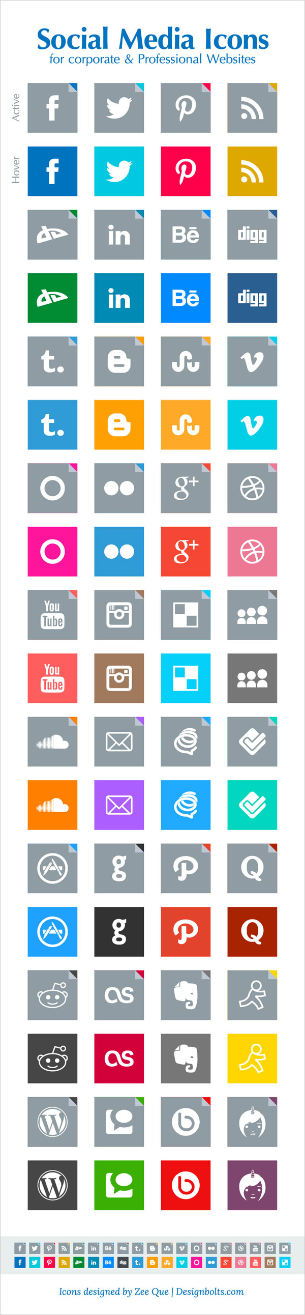 Free Social Media Icons For Professional Websites