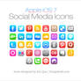 Apple iOS 7 Social Media Icons