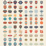 100 Free Vector Vintage Badges Stickers  Stamps