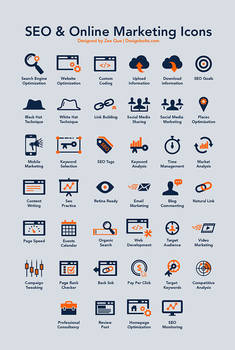 Free SEO Online Marketing Icons