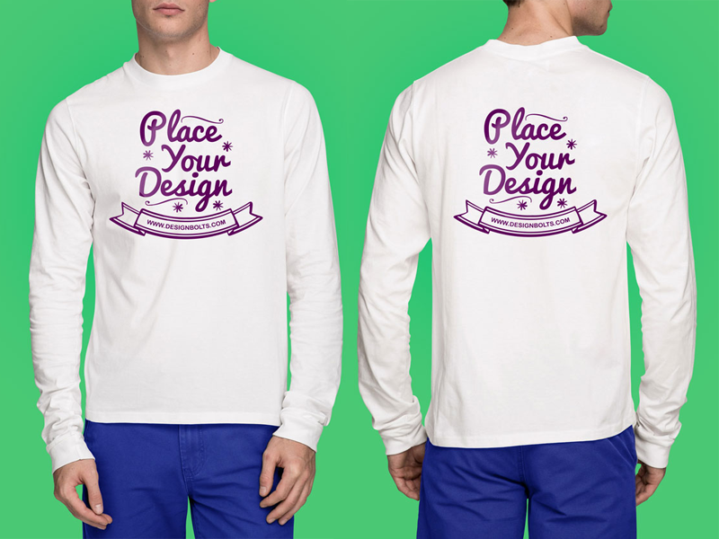 Free High Quality White T-Shirt Mock-up Psd