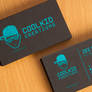 Free Black Textured Business Card Design - Mockup