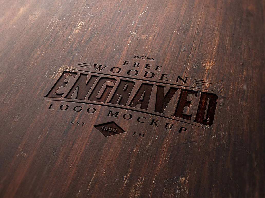 Free Wood Engraved Logo Mockup PSD by Designbolts on DeviantArt