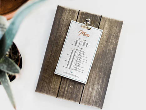 Free Hotel - Restaurant Menu Card Mockup PSD